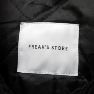 FREAK'S STORE 近年モデル 中綿ジャケット ブルゾン 襟 袖コーデュロイ切替 裏地キルティング 長袖 黒 ブラック M 0921