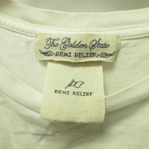 REMI RELIEF だまし絵 プリント Tシャツ カットソー 半袖 白系 ホワイト ? 1011 IBO44