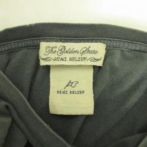 REMI RELIEF BROOK LYN プリント Tシャツ カットソー 半袖 紺 ネイビー M 1011 IBO44