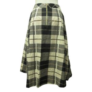 kate spade new york チェック スカート シルク混 ベージュ マルチカラー 0 約XS?S 1009 IBO44