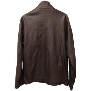 Loro Piana 美品 高級 ラムレザー ジャケット ブルゾン ライダース ブラウン M 0924