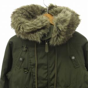 DIESEL ブルゾン 中綿ジャケット コート フェイクファー カーキ XS 1007 IBO44