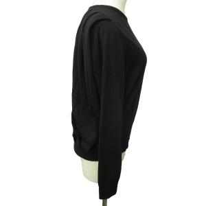 Drawer 近年モデル ニット セーター 長袖 黒 ブラック 1 約S 1007  IBO44