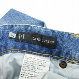 DSQUARED2 NEW RIDER JEAN デニムパンツ ジーンズ パッチワーク S71LA0743 ストレッチ有 インディゴブルー 46