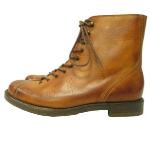 genten ショートブーツ シューズ レザー 茶 ブラウン L 約24cm 1006 IBO44