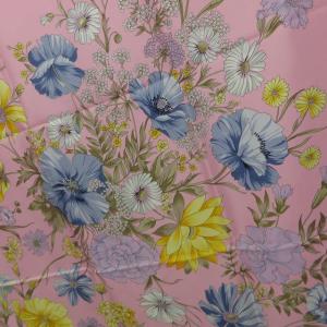 Christian Dior スカーフ 大判ストール 花柄 シルク100% イタリア製 ピンク 1001 WY