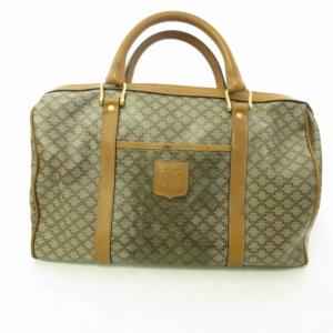 ヴィンテージ マカダム トリオンフ ボストンバッグ トラベルバッグ PVC レザー ベージュ 茶 ブラウン 1002