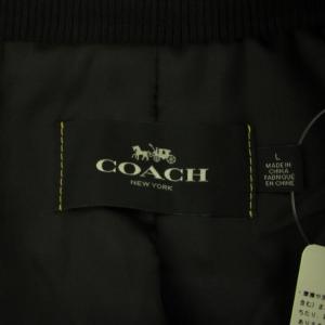 COACH タグ付 スタジャン ラムレザージャケット ブルゾン 33784 ブラウン ダークブラウン L1004