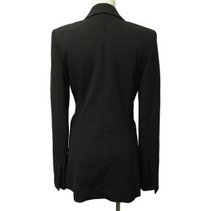 Off-White 22AW テーラードジャケット ブレザー 1B イタリア製 ストレッチ有 黒 ブラック 42 約L 1006 IBO44