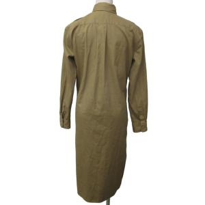 POLO RALPH LAUREN シャツワンピース カジュアル 国内正規 ロング丈 長袖 ベージュ系 4 約M-L 1020