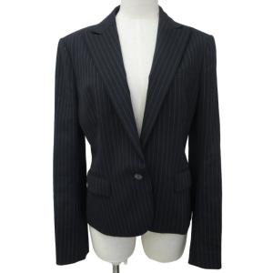 RALPH LAUREN ストライプパンツスーツ セットアップ 上下 スラックス ウール ストレッチ有 国内正規 濃紺系 ネイビー系 11 13 約M?L