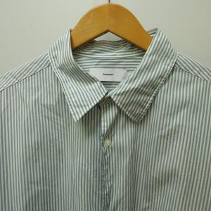 Graphpaper BROAD STRIPE L/S OVERSIZED REGULAR COLLAR SHIRT F