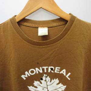 NUMBER (N)INE 本人期 Montreal canada Tシャツ カットソー ダメージ加工 半袖 茶 ブラウン 4 L-XL 1201 STK