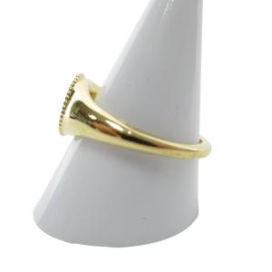 SWAROVSKI 美品 ジンジャーシグネットリング 指輪 メッキ ゴールド ホワイト 58 16号 1210