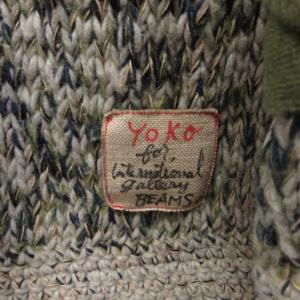 International Gallery BEAMS YOKO ローゲージニット ジャケット コート ウール リネン混 マルチカラー 約? 1027 STK