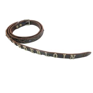 TENDERLOIN ×HTC×PORTER T-STUD BELT スタッズ ナローベルト レザー 茶 M