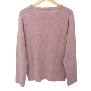 WACKO MARIA カシミヤ100％ セーター ニット カットソー 長袖 刺繍 紫系 パープル系 M 1030 STK