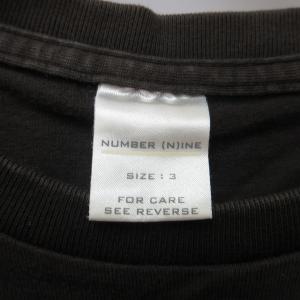 NUMBER (N)INE 01SS TIME期 オリジナル アーカイブ ドクロ Tシャツ ダメージ加工 散弾銃加工 3 グレー