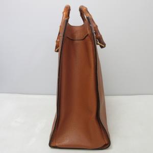 GUCCI ヴィンテージ オールド バンブー トートバッグ レザー ブラウン