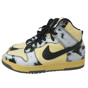 NIKE Dunk High Black Acid Wash スニーカー イエロー ブラック
