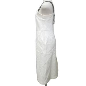 BORDERS at BALCONY タグ付 近年モデル STRAPPED DRESS ワンピース ロング丈 ホワイト 36