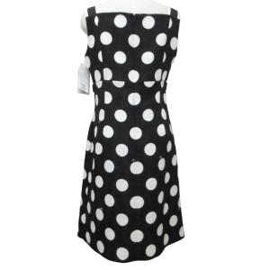 M'S GRACY タグ付 近年モデル ワンピース 膝丈 水玉柄 ドット柄 FS-911133 黒 白 42 約L-XLサイズ IBO44 1109