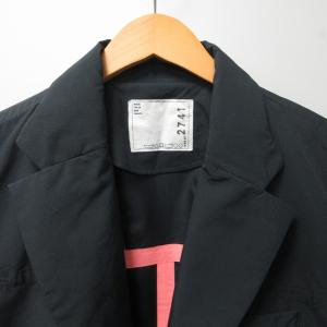 sacai ナイロンテーラードジャケット サイドスリット 変形 L ブラック