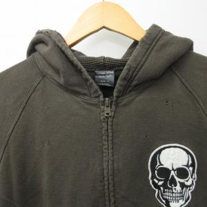 NUMBER (N)INE 04SS アーカイブ DREAM BABY DREAM期 スカルワッペンパーカー クラッシュ加工 2