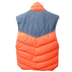 Levi's SKI 希少モデル 70s ヴィンテージ ダウンベスト デニム×ナイロン オレンジ系 S 1026