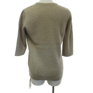 L'Appartement タグ付 22AW カシミヤ リブニット セーター クルーネック ベージュ F 1027