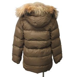 MONCLER 68959 ダウンコート ラクーンファー 00 ブラウン