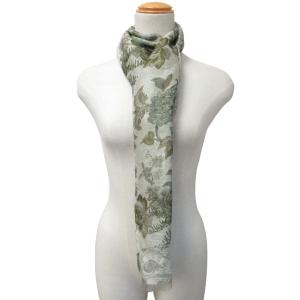 ETRO ストール ショール  リネン シルク混 イタリア製 総柄 緑 グリーン系 マルチカラー 1031 WY