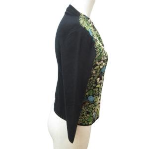 SYBILLA 近年モデル カーディガン ジャケット 花刺繍 黒 ブラック M 1104