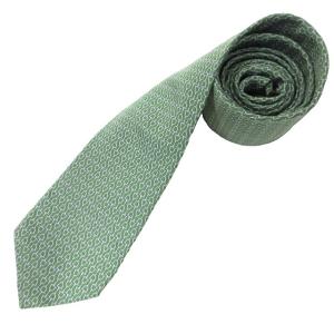 ネクタイ ビジネス フォーマル シルク ホースビット柄 総柄 655882T 緑 グリーン 1110