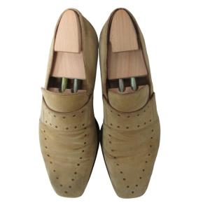 Berluti ビジネスシューズ ドレスシューズ ローファー スリッポン 革靴 フォーマル スエード ベージュ系 7.5 約26.0cm 1128