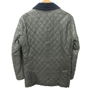 UNITED ARROWS ラムレザーキルティングジャケット 革ジャン ブルゾン グレー S 1121