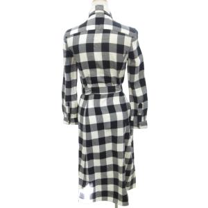 POLO RALPH LAUREN 美品 近年 ベルテッド シャツワンピース ブロックチェック ロング ブラック 黒 ホワイト 白 キッズ 150?p レディース