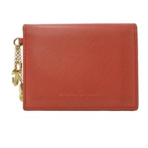 レザー パスケース カードケース 定期入れ ガンチーニ チャーム ピンク ゴールド 1127 227111