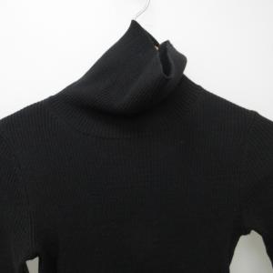 BLUE LABEL CRESTBRIDGE 55J70-605-16 ドッキングワンピース タートルネック チェック柄 切替 ひざ丈 黒 赤 ブラック レッド 36 S