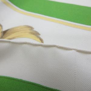 HERMES カレ90 スカーフ 王冠 クラウン 総柄 グリーン系  GY11 AA 0127