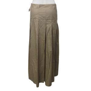 Deuxieme Classe 美品 近年 プリーツ ロングスカート ロング丈 マキシ丈 ハイウエスト ベージュ 38 約Mサイズ 1213 GY11