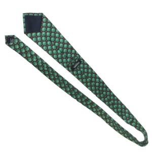 CHANEL 美品 ネクタイ ビジネス フォーマル 宝石柄 ココマーク シルク イタリア製 緑 紺 グリーン ネイビー 1215 WY