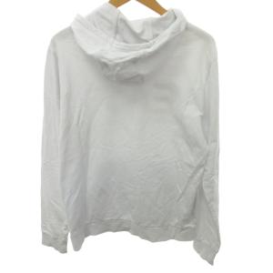EMPORIO ARMANI EA7 パーカー フーディー スウェット ロゴ 6KPM62 ストレッチ有 長袖 白 ホワイト M 1217 AL12