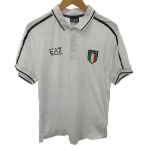 EA7 ポロシャツ カットソー イタリアロゴ 3HPF91 半袖 白 ホワイト M 1216 AL12