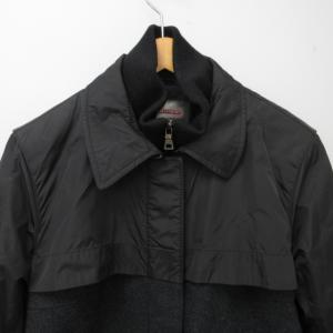 PRADA SPORT ライナー付 ウールコート ジャケット 切替 ベルト イタリア製 ブラック 44 1217