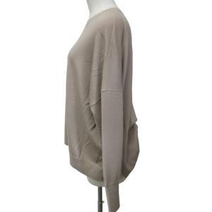L'Appartement 美品 21AW サイドスリット ニット セーター カットソー ウール F ベージュ 1220