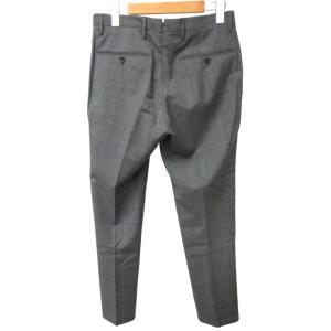 INCOTEX パンツ スラックス ウール チェック グレー 灰色 44 約L 0110 GY26