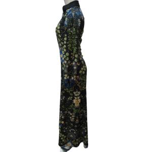 ETRO ワンピース 花柄 スタンドカラー 38 ブラック