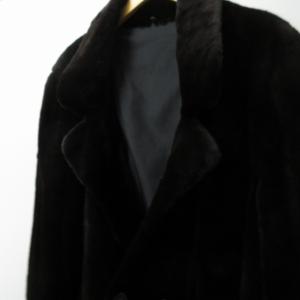 SAGA MINK 銀サガ 美品 ロングコート シェアードミンク ダブルカラー 毛皮 F ブラウス 1221  GY09