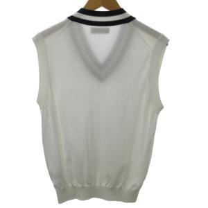 BRUNELLO CUCINELLI 美品 ニットベスト プルオーバー ノースリーブ イタリア製 白 ホワイト 46 約M 1222